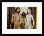 Adam and Eve expelled from the Garden of Eden after being tempted by the serpent to eat the apple, c.1460 by Vrancke van der Stockt