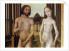 Adam and Eve expelled from the Garden of Eden after being tempted by the serpent to eat the apple, c.1460 by Vrancke van der Stockt