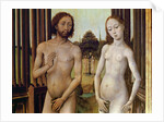 Adam and Eve expelled from the Garden of Eden after being tempted by the serpent to eat the apple, c.1460 by Vrancke van der Stockt