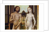 Adam and Eve expelled from the Garden of Eden after being tempted by the serpent to eat the apple, c.1460 by Vrancke van der Stockt
