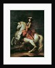 Portrait of Louis XIV on a horse by Adam Frans van der (attr. to) Meulen