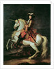 Portrait of Louis XIV on a horse by Adam Frans van der (attr. to) Meulen