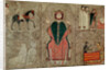 Altar frontal from the Church of Saint Martin, Chia, Spain, depicting Saint Martin of Tours and four scenes from his life, 1150-1200 by Ribagorça Workshop Johannes Pintor