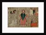 Altar frontal from the Church of Saint Martin, Chia, Spain, depicting Saint Martin of Tours and four scenes from his life, 1150-1200 by Ribagorça Workshop Johannes Pintor