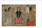 Altar frontal from the Church of Saint Martin, Chia, Spain, depicting Saint Martin of Tours and four scenes from his life, 1150-1200 by Ribagorça Workshop Johannes Pintor