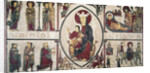 Altar Frontal from the Church of Santa Maria de Cardet, Vall de Boi, Spain, depicting the Madonna and four scenes from her life, 1150-1200 by Ribagorça Workshop Johannes Pintor