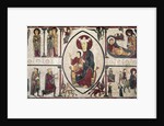 Altar Frontal from the Church of Santa Maria de Cardet, Vall de Boi, Spain, depicting the Madonna and four scenes from her life, 1150-1200 by Ribagorça Workshop Johannes Pintor