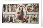 Altar Frontal from the Church of Santa Maria de Cardet, Vall de Boi, Spain, depicting the Madonna and four scenes from her life, 1150-1200 by Ribagorça Workshop Johannes Pintor