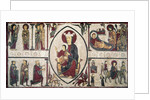 Altar Frontal from the Church of Santa Maria de Cardet, Vall de Boi, Spain, depicting the Madonna and four scenes from her life, 1150-1200 by Ribagorça Workshop Johannes Pintor