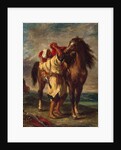 Arab saddling his horse, 1855 by Ferdinand Victor Eugene Delacroix