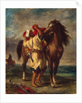 Arab saddling his horse, 1855 by Ferdinand Victor Eugene Delacroix