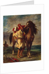 Arab saddling his horse, 1855 by Ferdinand Victor Eugene Delacroix