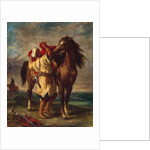 Arab saddling his horse, 1855 by Ferdinand Victor Eugene Delacroix