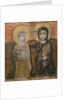 Icon depicting Abbott Mena with Christ by Coptic Coptic