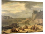 View of the Grand Gallery of the Louvre, the Tuileries and the Pont Royal, c.1795 by J.F. De Pelchin