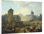 Quai de Gesvres, the Palais and Notre Dame Pump, c.1791 by Jacques Albert Senave