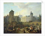 Quai de Gesvres, the Palais and Notre Dame Pump, c.1791 by Jacques Albert Senave