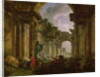 Imaginary View of the Grand Gallery of the Louvre in Ruins, 1796 by Hubert Robert