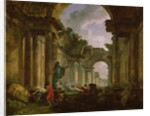 Imaginary View of the Grand Gallery of the Louvre in Ruins, 1796 by Hubert Robert