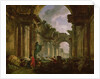 Imaginary View of the Grand Gallery of the Louvre in Ruins, 1796 by Hubert Robert