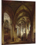 Interior of the Church of St. Pierre, Caen, 1861 by Francois d' Herbes