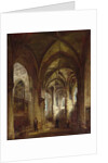 Interior of the Church of St. Pierre, Caen, 1861 by Francois d' Herbes