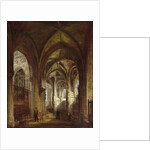 Interior of the Church of St. Pierre, Caen, 1861 by Francois d' Herbes