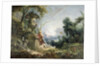 Pastoral Scene, or Young Shepherd in a Landscape by Francois Boucher