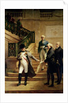 Napoleon I in the Palais Royal Received by the President of the Tribunal and Refusing the Plans of Percier or Fontaine, 1807 by Merry Joseph Blondel