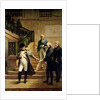 Napoleon I in the Palais Royal Received by the President of the Tribunal and Refusing the Plans of Percier or Fontaine, 1807 by Merry Joseph Blondel