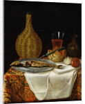 Still Life of a Herring and Flask by French School