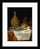 Still Life of a Herring and Flask by French School
