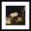 Still Life of Fruits, Cheese and Bread by Sebastian Stoskopff