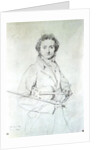 Portrait of Niccolo Paganini 1819 by Jean Auguste Dominique Ingres