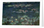Waterlilies: Green Reflections, 1914-18 by Claude Monet