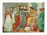 The Dispute with Simon Mago, lower tier of the wall to the right of the altar, c.1484-85 by Filippino Lippi