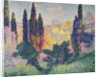 The Cypresses at Cagnes, 1908 by Henri-Edmond Cross