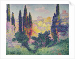 The Cypresses at Cagnes, 1908 by Henri-Edmond Cross