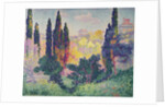 The Cypresses at Cagnes, 1908 by Henri-Edmond Cross