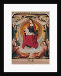 Coronation of the Virgin, centre panel from the Bourbon Altarpiece, c.1498 by (fl.c.1483-c.1529) Master of Moulins