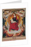Coronation of the Virgin, centre panel from the Bourbon Altarpiece, c.1498 by (fl.c.1483-c.1529) Master of Moulins