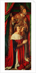 Peter II de Beaujeu of Bourbon with St. Peter, left wing of the Bourbon Altarpiece by (fl.c.1483-c.1529) Master of Moulins