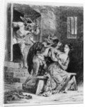 Faust rescues Marguerite from her prison by Ferdinand Victor Eugene Delacroix