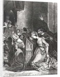 Marguerite in the Church with the Evil Spirits: illustration from 'Faust' by Goethe, 1828 by Ferdinand Victor Eugene Delacroix