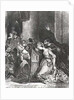 Marguerite in the Church with the Evil Spirits: illustration from 'Faust' by Goethe, 1828 by Ferdinand Victor Eugene Delacroix