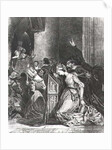 Marguerite in the Church with the Evil Spirits: illustration from 'Faust' by Goethe, 1828 by Ferdinand Victor Eugene Delacroix