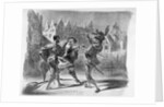 Duel between Faust and Valentine, from Goethe's Faust, after 1828, by Ferdinand Victor Eugene Delacroix