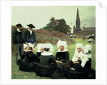 Breton Women Sitting at a Pardon by Pascal Adolphe Jean Dagnan-Bouveret