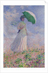 Woman with a parasol turned to the right, 1886 by Claude Monet