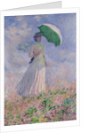 Woman with a parasol turned to the right, 1886 by Claude Monet
